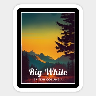 Big White British Columbia Canada ski Sticker